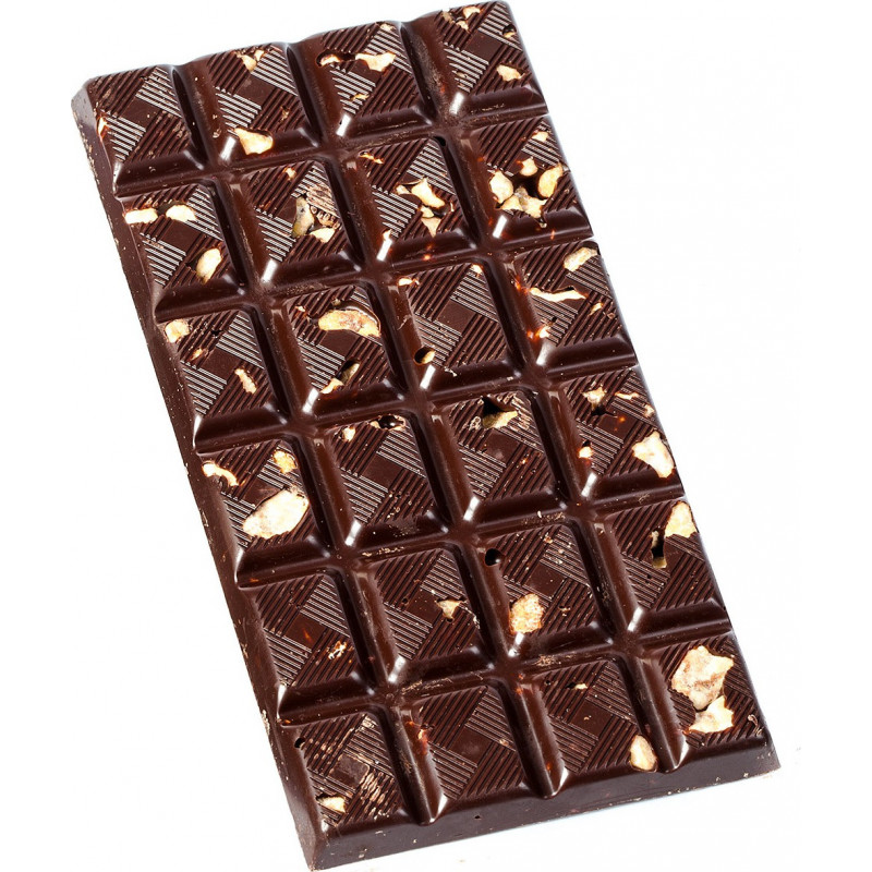 Tablette chocolat noir noisettes caramélisées - chocolaterie de Puy...