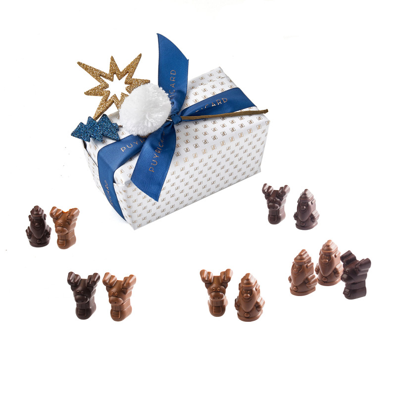 Ballotin sujets pralinés de Noël en chocolat - Chocolaterie de Puyricard